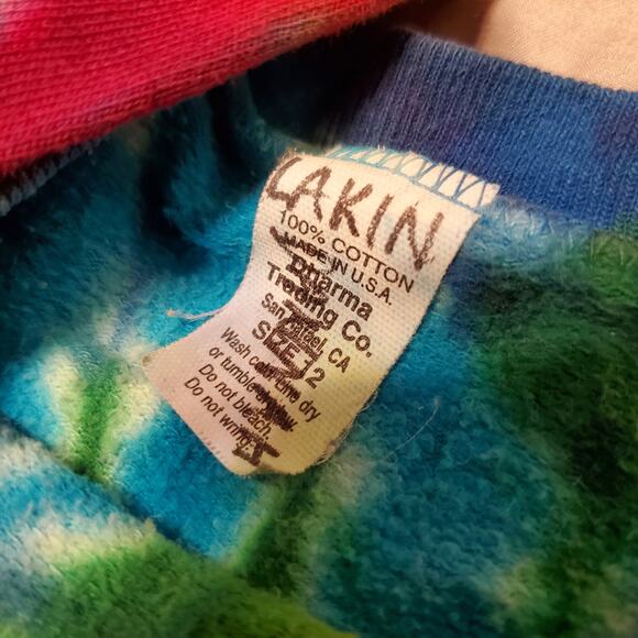 VTG Dharma Trading Company Rainbow Tie Dye Sweatshirt Sz 10-12 Yrs - Picture 3 of 4